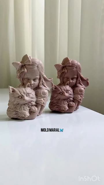 دختر و گربه